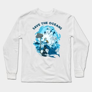 MERMAID SAVE THE OCEANS Long Sleeve T-Shirt